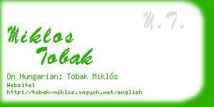 miklos tobak business card